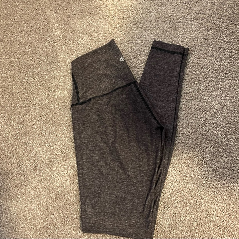 Lululemon heathered grey leggings 28”